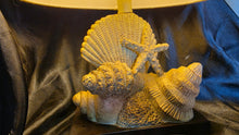 Load image into Gallery viewer, Coastal Seashell Table Lamp Scallop Shell Starfish Nautical Decor