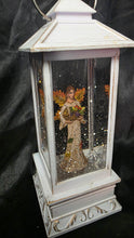 将图片加载到图库查看器,Lighted Fall Harvest Angel Glitter Globe Lantern Autumn LED Water Lantern