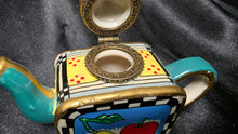 Load image into Gallery viewer, Greenbrier Teapot Porcelain Trinket Box Pear Apple Fruit Hinged Collectible