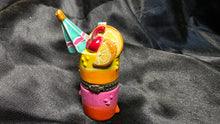 将图片加载到图库查看器,Vintage Porcelain Trinket Box Tropical Cocktail Drink Hinged Miniature