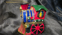 Charger l'image dans la galerie, Mr Christmas Musical Train Trinket Box Ornament Santa Scene Hinged