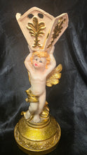 Load image into Gallery viewer, Vintage Ucagco Japan Cherub Spill Vase Gold Gilt Putto Candle Holder