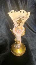 Load image into Gallery viewer, Vintage Ucagco Japan Cherub Spill Vase Gold Gilt Putto Candle Holder