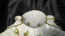 Load image into Gallery viewer, Vintage Italian Faience Butterfly Chip and Dip Server Majolica Platter