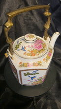 Load image into Gallery viewer, Vintage HOMCO Japanese Porcelain Teapot Brass Handle Floral Bird
