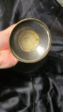 Load image into Gallery viewer, Vintage Etched Brass Bud Vase 12" Tall Scalloped Rim Floral Design