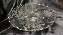 Load image into Gallery viewer, Vintage Silver City Glass 25th Anniversary Flanders Poppy Cake Plate
