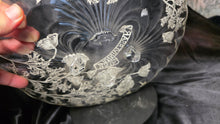 Load image into Gallery viewer, Vintage Silver City Glass 25th Anniversary Flanders Poppy Cake Plate