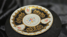 Charger l'image dans la galerie, Paragon Pembroke Fine Bone China Teacup and Saucer Black Gold England