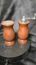 Load image into Gallery viewer, Mid Century Modern Wood Salt & Pepper Shaker Set Teak Style Grinder