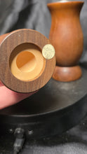 Load image into Gallery viewer, Mid Century Modern Wood Salt & Pepper Shaker Set Teak Style Grinder