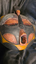 将图片加载到图库查看器,Handcrafted Ghana African Tribal Mask Carved Wood Wall Art Decor