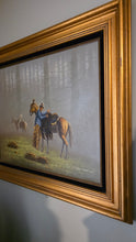 Cargar imagen en el visor de la galería, John Stanford Western Cowboys Early Ride Original Oil Painting Framed