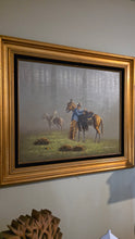 Cargar imagen en el visor de la galería, John Stanford Western Cowboys Early Ride Original Oil Painting Framed