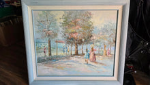 Charger l'image dans la galerie, Impressionist Park Scene Painting Victorian Ladies Marie Charlot Style