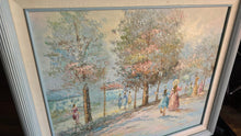 Charger l'image dans la galerie, Impressionist Park Scene Painting Victorian Ladies Marie Charlot Style