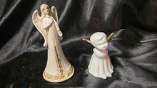将图片加载到图库查看器,Vintage Porcelain Angel Bell & Cherub Figurine Gold Trim Set Lot