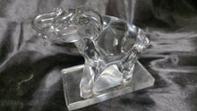 Load image into Gallery viewer, Vintage Heavy Clear Glass Elephant Figurine Paperweight With Raised Trunk