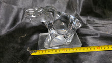 Load image into Gallery viewer, Vintage Heavy Clear Glass Elephant Figurine Paperweight With Raised Trunk