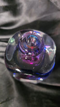 Load image into Gallery viewer, Fifth Avenue Crystal Sommerso Art Glass Bud Vase Purple Blue Faceted Crystal