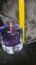 Load image into Gallery viewer, Fifth Avenue Crystal Sommerso Art Glass Bud Vase Purple Blue Faceted Crystal