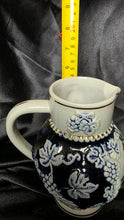 将图片加载到图库查看器,Vintage German Salt Glazed Stoneware Wine Pitcher Frankfurt Main Crest