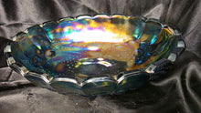 Load image into Gallery viewer, Vintage Indiana Glass Harvest Grape Blue Carnival Glass Footed Bowl