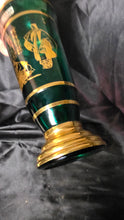 Cargar imagen en el visor de la galería, Vintage O-Cha Japanese Green Tea Liqueur Decanter Bottle Gold Overlay MCM