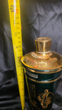 Cargar imagen en el visor de la galería, Vintage O-Cha Japanese Green Tea Liqueur Decanter Bottle Gold Overlay MCM