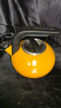गैलरी व्यूवर में इमेज लोड करें, Vintage Michael Lax Copco Yellow Enamel Tea Kettle Danish Modern