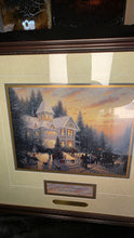 Load image into Gallery viewer, Thomas Kinkade Victorian Christmas II Framed Accent Print w/ COA