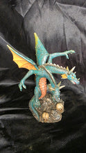Load image into Gallery viewer, Medieval Legends Two Headed Dragon Figurine Gothic Fantasy Statue