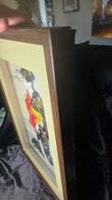 Load image into Gallery viewer, Vintage Japanese Oshie Geisha Shadow Box Silk Kimono Wall Art Framed
