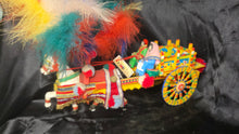 Cargar imagen en el visor de la galería, Vintage Sicilian Horse Cart Figurine Carretto Siciliano Folk Art