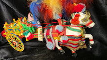Cargar imagen en el visor de la galería, Vintage Sicilian Horse Cart Figurine Carretto Siciliano Folk Art