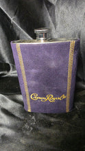 Load image into Gallery viewer, Crown Royal Purple Suede Stainless Steel 8oz Hip Flask