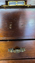 Load image into Gallery viewer, Vintage Wooden Jewelry Armoire Cabinet Chest With Multiple Drawers