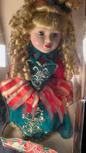 Load image into Gallery viewer, Victorian Rose Collection Holiday Edition Porcelain Doll NIB