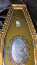 Load image into Gallery viewer, Vintage Mid Century Shadow Box Wall Art Romantic Cameo Frame