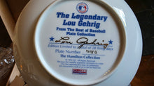 Load image into Gallery viewer, The Extraordinary Lou Gehrig Collector Plate with COA & Original Box