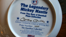Load image into Gallery viewer, The Legendary Mickey Mantle Limited Edition Collector Plate