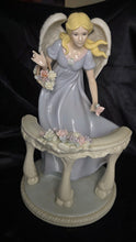 गैलरी व्यूवर में इमेज लोड करें, Member's Mark Porcelain Angel Figurine with Floral Balcony