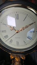 Load image into Gallery viewer, Vintage Neoclassical Pineapple Finial Pedestal Quartz Table Clock