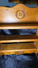 Load image into Gallery viewer, Handcrafted Rustic Wooden Wall Shelf Spice Rack w/ Drawer Country Farmhouse Display Shelf