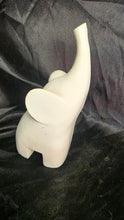 Load image into Gallery viewer, Modern White Ceramic Elephant Figurine Trunk Up Lucky Home Decor Minimalist Sculpture
