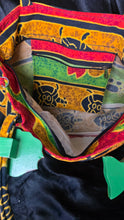 Load image into Gallery viewer, Colorful Batik Fish & Sea Turtle Canvas Tote Beach Bag with Wooden Fish Accents