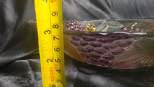 Charger l'image dans la galerie, Decorative Embossed Glass Fruit Bowl Grape Leaf Vineyard Serving Centerpiece