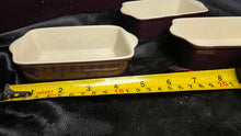 Load image into Gallery viewer, Savino Designs Aubergine Stoneware Baking Dish Set with Loaf Pan & Ramekins