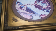 Charger l'image dans la galerie, Vintage Creation of Adam Framed Wall Art Michelangelo Sistine Chapel Gold Ornate Frame