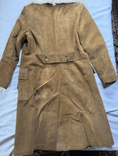 Load image into Gallery viewer, Vintage Jeno de Paris Suede Trench Coat Tibetan Lamb Fur Women's Small Rare